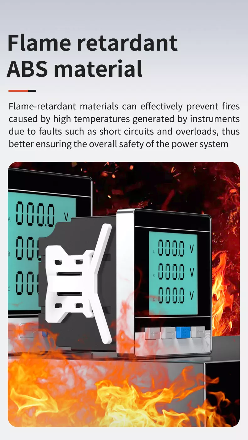 Three Phase LCD Digital Voltmeter